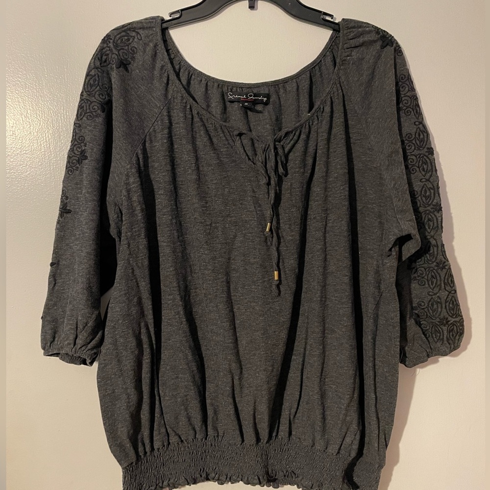 Grey Top Size 2X